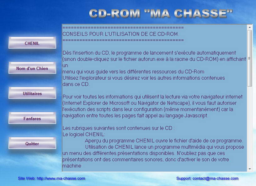menu cdrom ma-chasse CHENIL